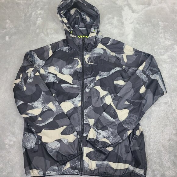 Nike Fullzip Hoodie Windbreaker Camo Black/Gray 687593-010 Size‎ Medium - Picture 1 of 8